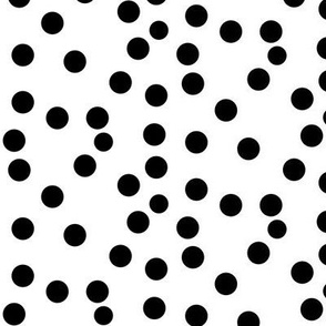 Black and White Modern Bohemian Dots