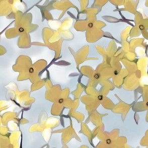 Forsythia with Muted Tones