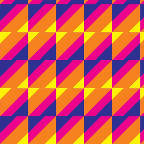 Yellow-Orange-Magenta-Blue Stripes