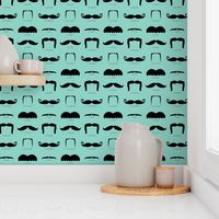 mustache gallery- blue