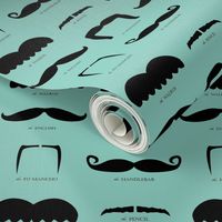 mustache gallery- blue