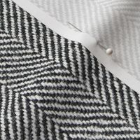 Herringbone Tweed in Black and White