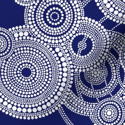 Dreamtime - White on Navy