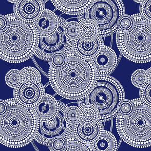 Dreamtime - White on Navy