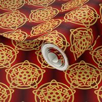 knotted pentatram, formal red