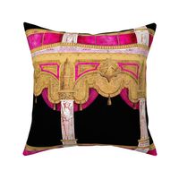 Box Seats ~ Gilt Gold and Hot Pink ~ Large