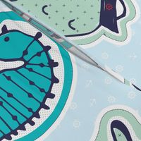 Sea Plushies / ready-to-sew kit
