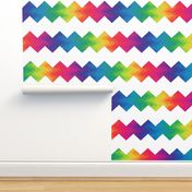 white and rainbow chevron