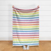 rainbow zigzag 1/4" gingham on white