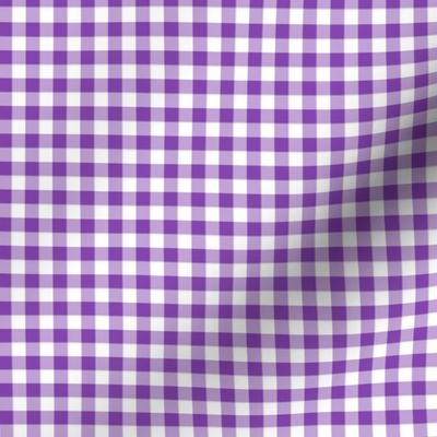 purple and white gingham, 1/4" squares 