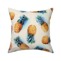 Painted Pineapples on Cream