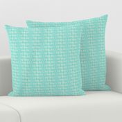 White On Turquoise Butterprint Design