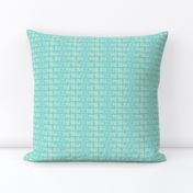 White On Turquoise Butterprint Design