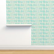 Turquoise on White Butterprint Design