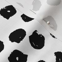 black and white inky dots // dots hand-drawn