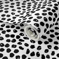 black and white inky dots // dots hand-drawn