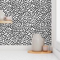 black and white inky dots // dots hand-drawn