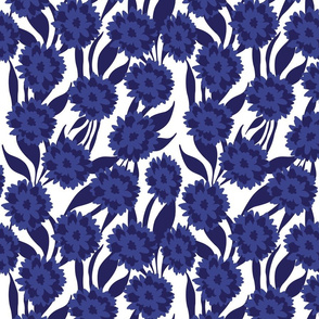 Floral _ Blue Shapes