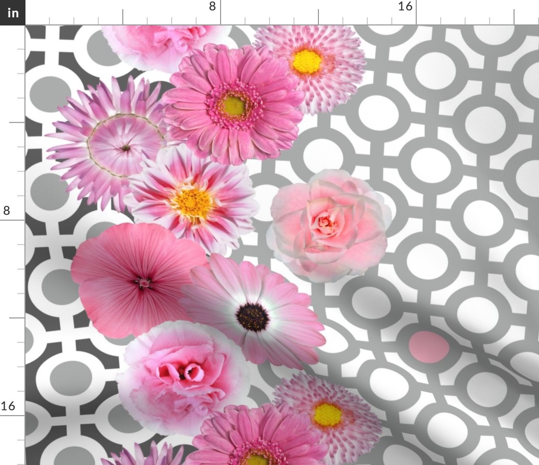 Pink Floral Border