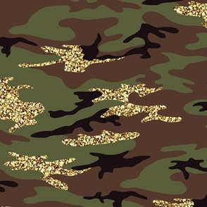 Glitter Woodland Camo - 2 (large effect)