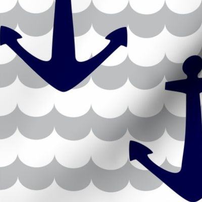 Nautical - Anchor Navy