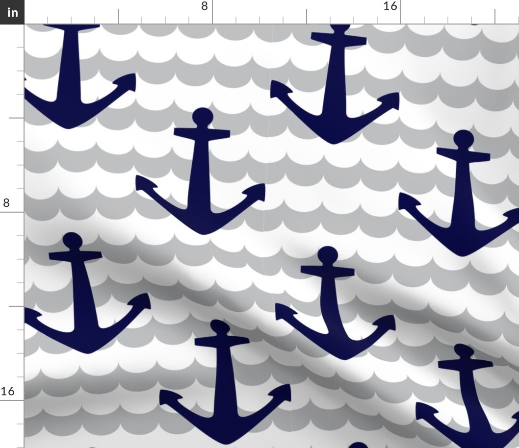 Nautical - Anchor Navy