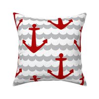 Nautical - Anchor Red