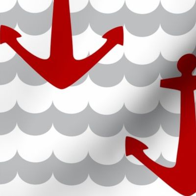 Nautical - Anchor Red