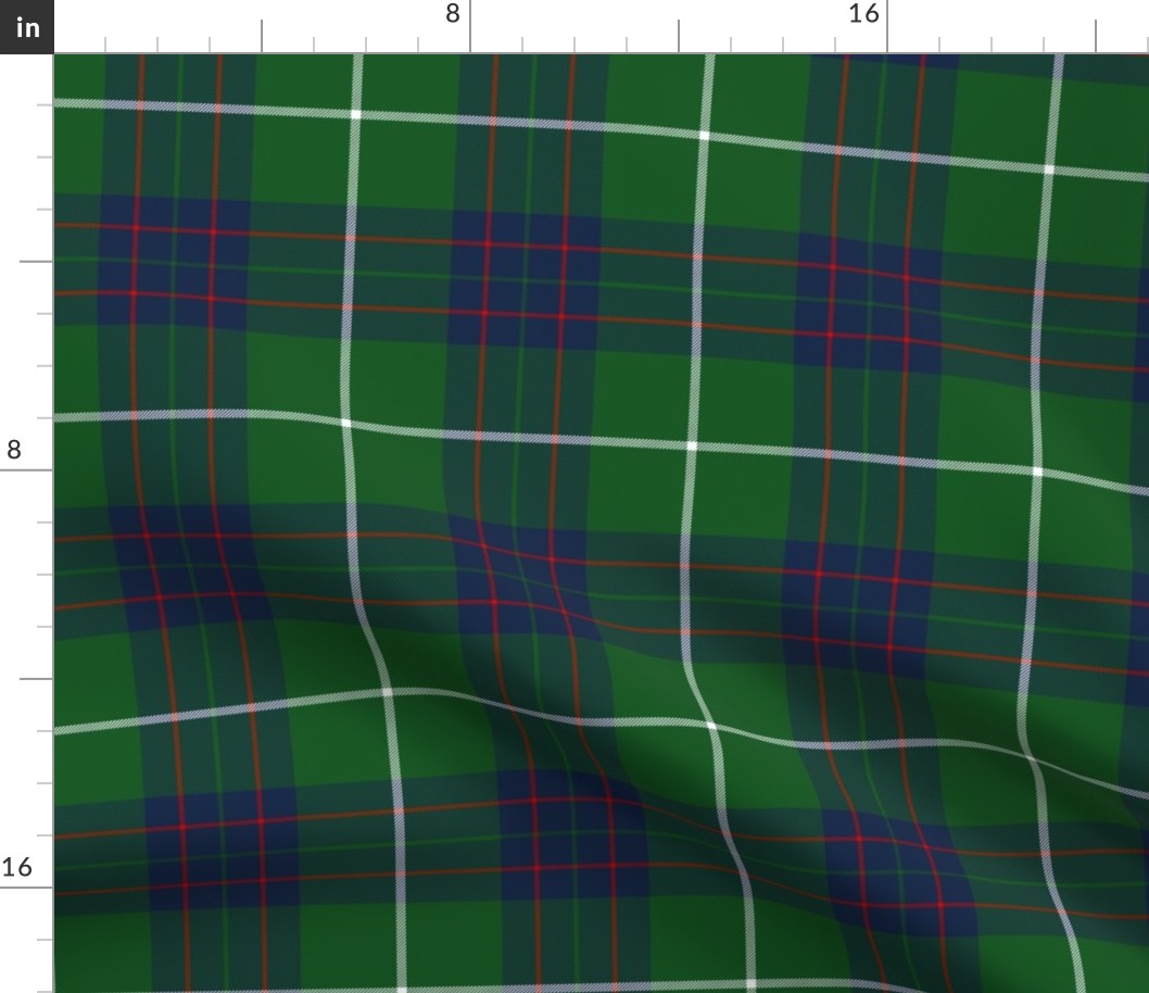 MacIntyre Hunting tartan, 6" modern colors, 1842 Vestiarium Scoticum