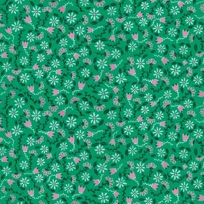 Green Folksy Floral