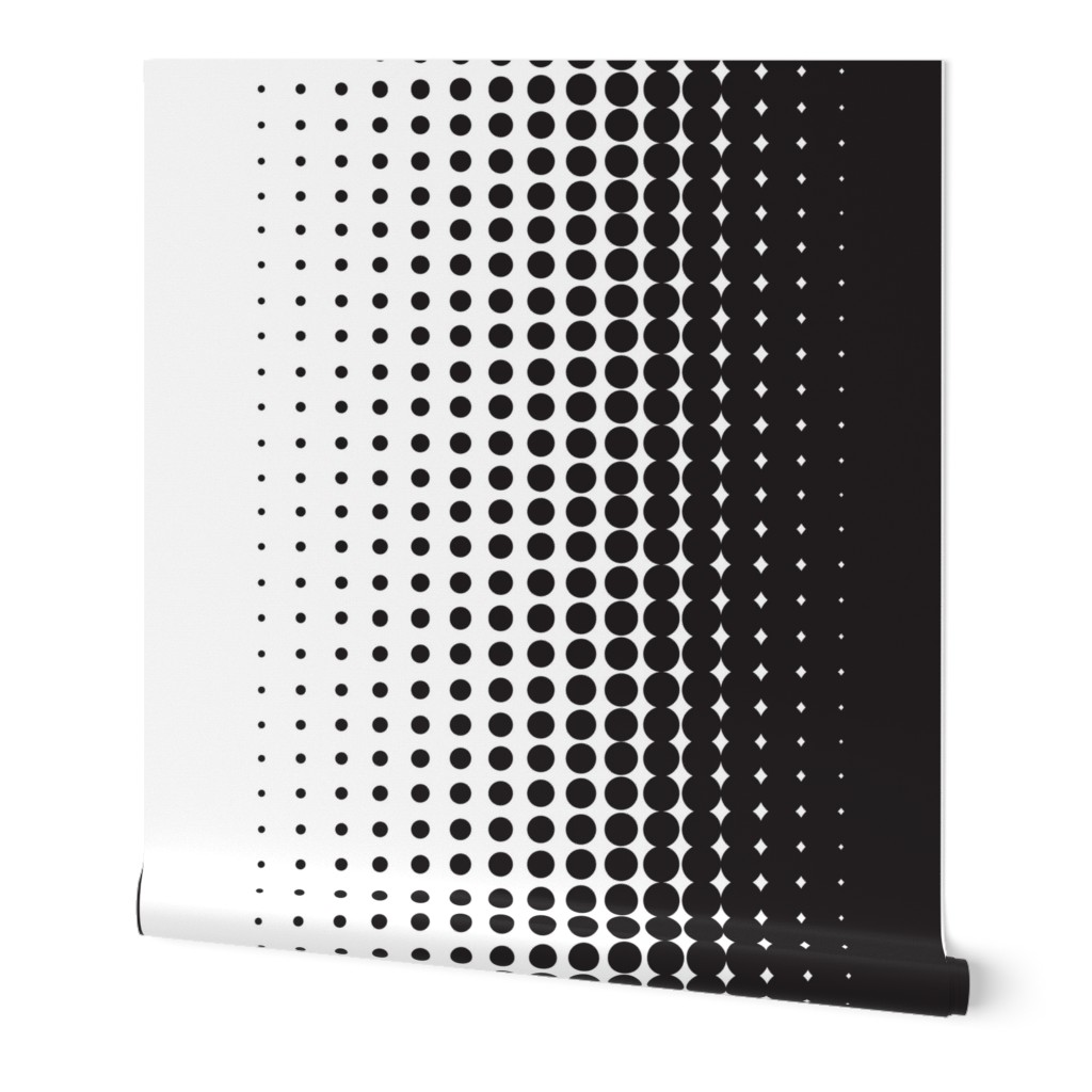 Halftone Black on White