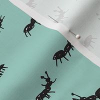 Ants -  Pale Turquoise by Andrea Lauren