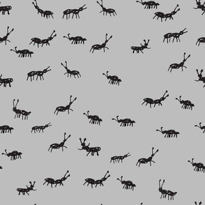Ants - Slate Grey by Andrea Lauren