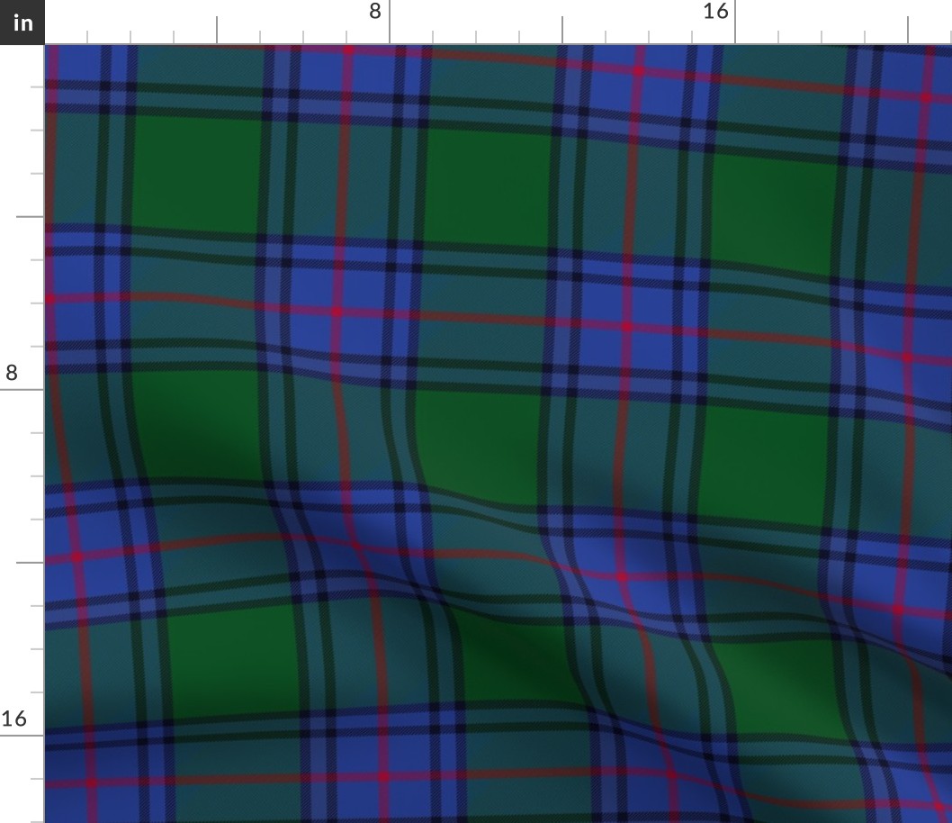 Shaw 1845 tartan, 6" bright modern colors