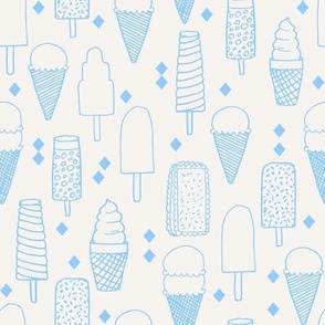 ice cream cone // ice creams pastel ice cream  pastel sweets summer tropical fabric print