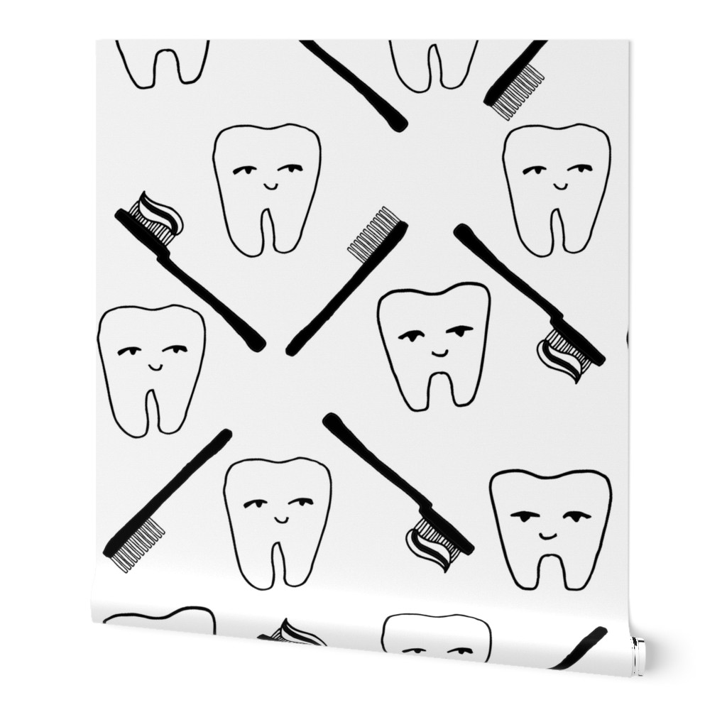 Happy Teeth - Black and White by Andrea Lauren