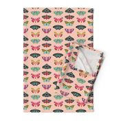 moths // pastel mint insect butterflies spring garden print