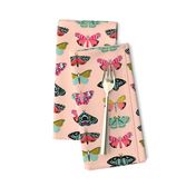 moths // pastel mint insect butterflies spring garden print