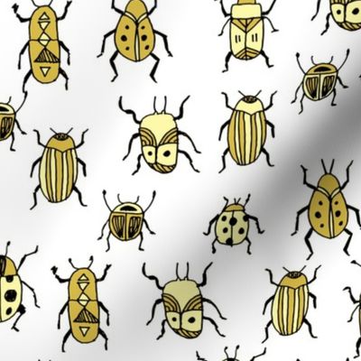 Beetles - Yellow by Andrea Lauren