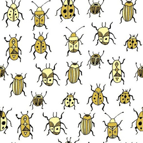 Beetles - Yellow by Andrea Lauren