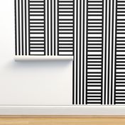 Geometric stripe play 2 after Hoffman, black + white by Su_G_©SuSchaefer