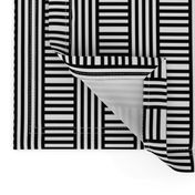 Geometric stripe play 2 after Hoffman, black + white by Su_G_©SuSchaefer