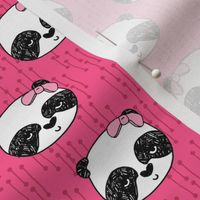 Panda with Bow - Bright Pink (Small Version) by Andrea Lauren
