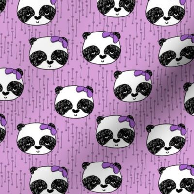 Panda with Bow - Wisteria (Small Version) by Andrea Lauren