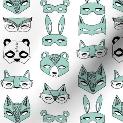 animal masks // mint kids cute mask play time dress up