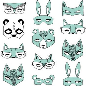 animal masks // mint kids cute mask play time dress up