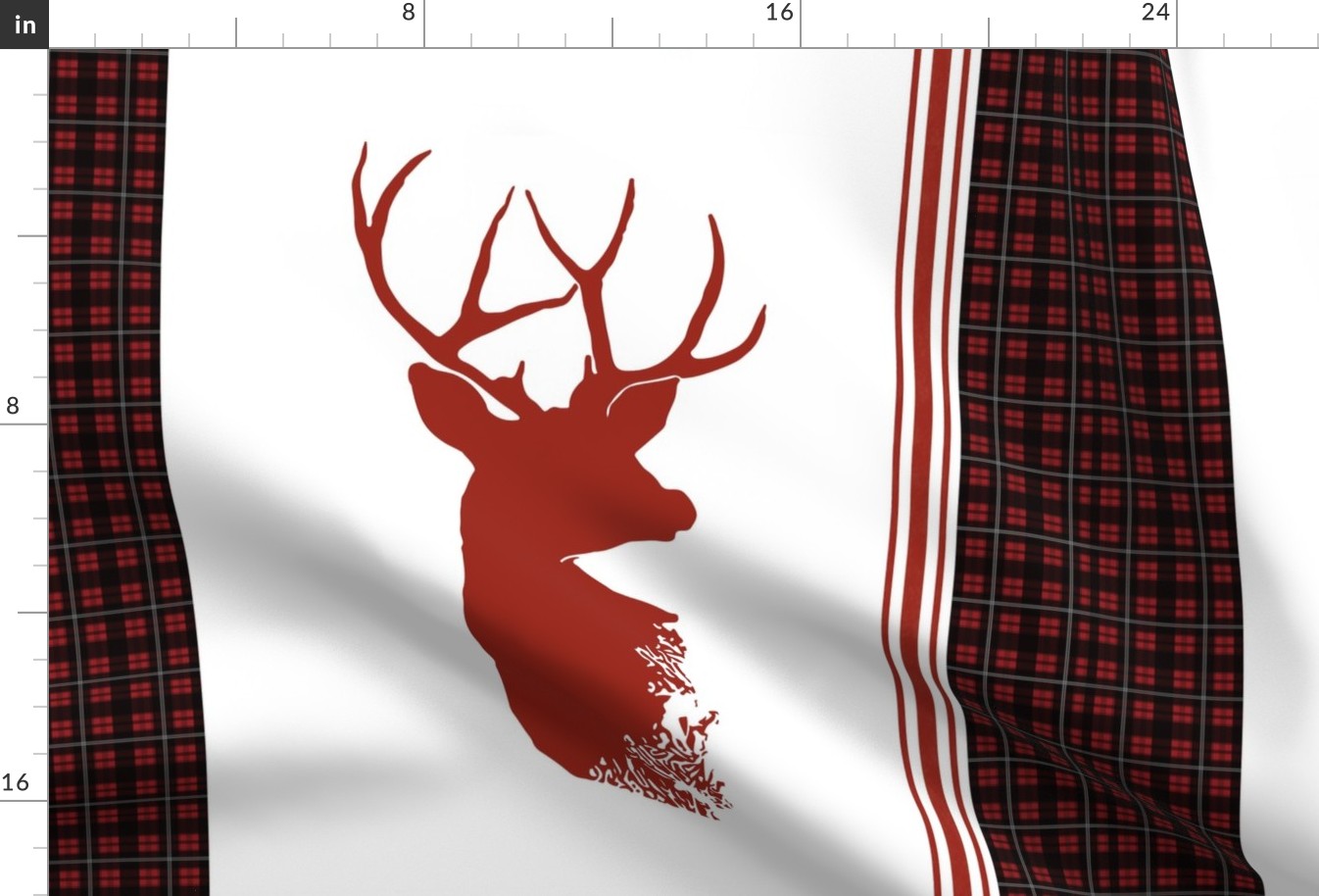 Stag Buffalo Plaid Pillow - Right