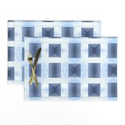 Crosses, Geometric Blue Block Grid