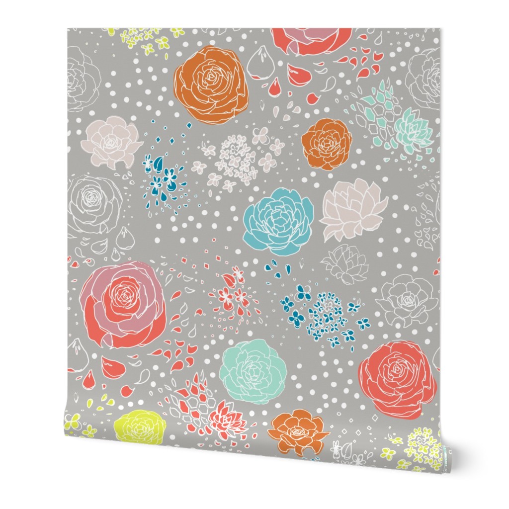 Retro Flower Polka