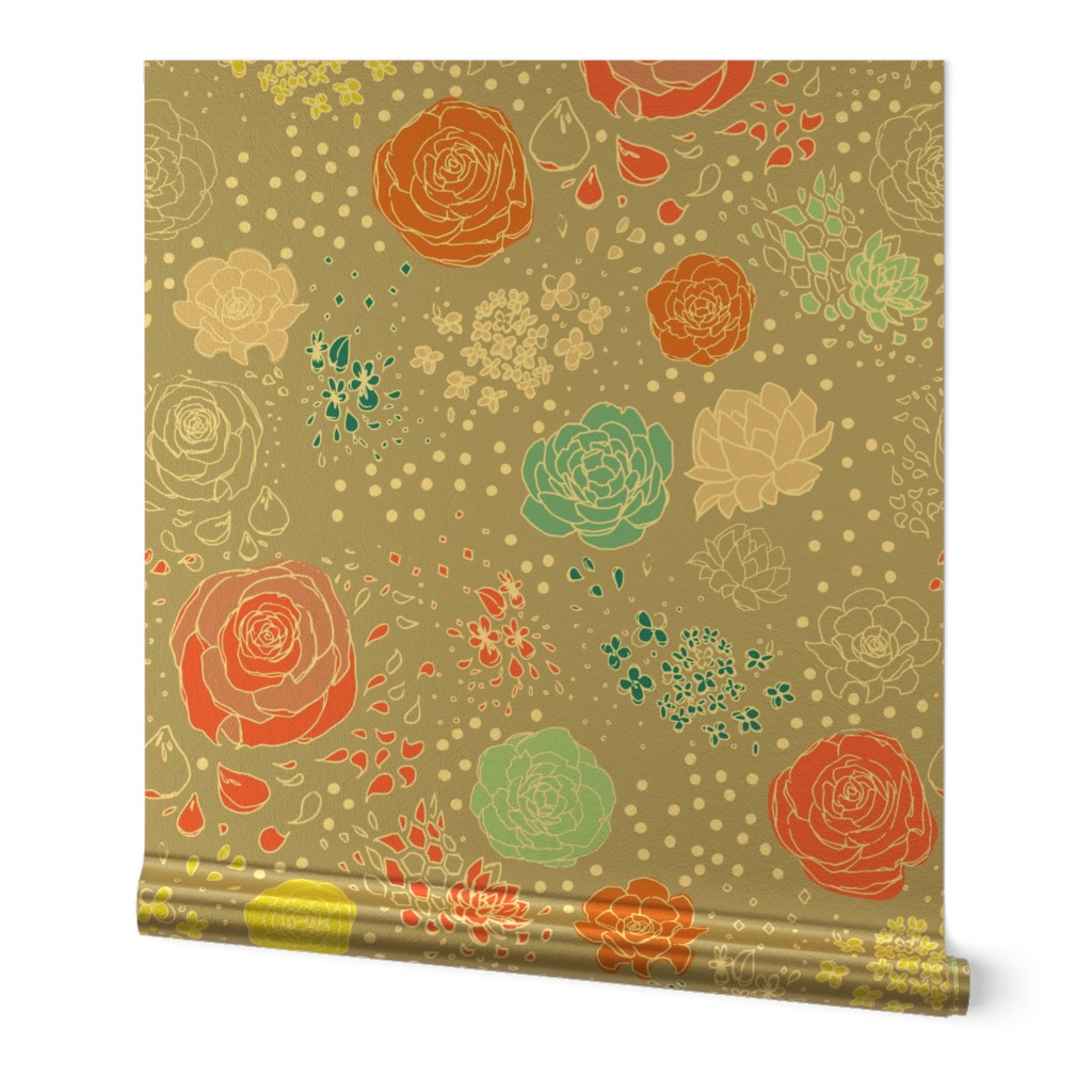 Retro Flower Polka